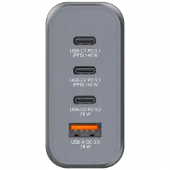 Verbatim 32203 - V GNC-140 GaN Charger 140W 3-USB-C / 1-USB-A  Çıkışa Sahiptir