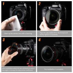 K&F Concept 37mm B-SERIES ND2-ND400 (1 ile 9 Stop) ND Filtre