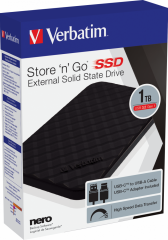 VERBATIM 53230 - 1TB STORE 'N' GO EXTERNAL SSD USB 3.2 GEN 1