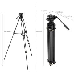 SmallRig 4686 AD-01S  Profesyonel Video Tripod Kiti