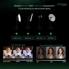 PATONA Premium COB-300 Bi Color APRC Video Işığı