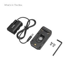 SmallRig 4340 NP-F Pil  Montaj Plakası Kiti LP-E6NH Sahte Pil Güç Kablosu  İle