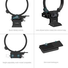 SmallRig 4305 FUJIFILM'e GFX Serisi İçin Döndürülebilir Yataydan Dikeye Montaj Plakası Kiti