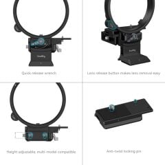SmallRig 4305 FUJIFILM'e GFX Serisi İçin Döndürülebilir Yataydan Dikeye Montaj Plakası Kiti