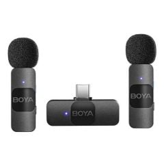 Boya BY-V20 Ultra Kompakt Osmo Action 2-3-4 İçin İkili Kablosuz Mikrofon (Type-C)