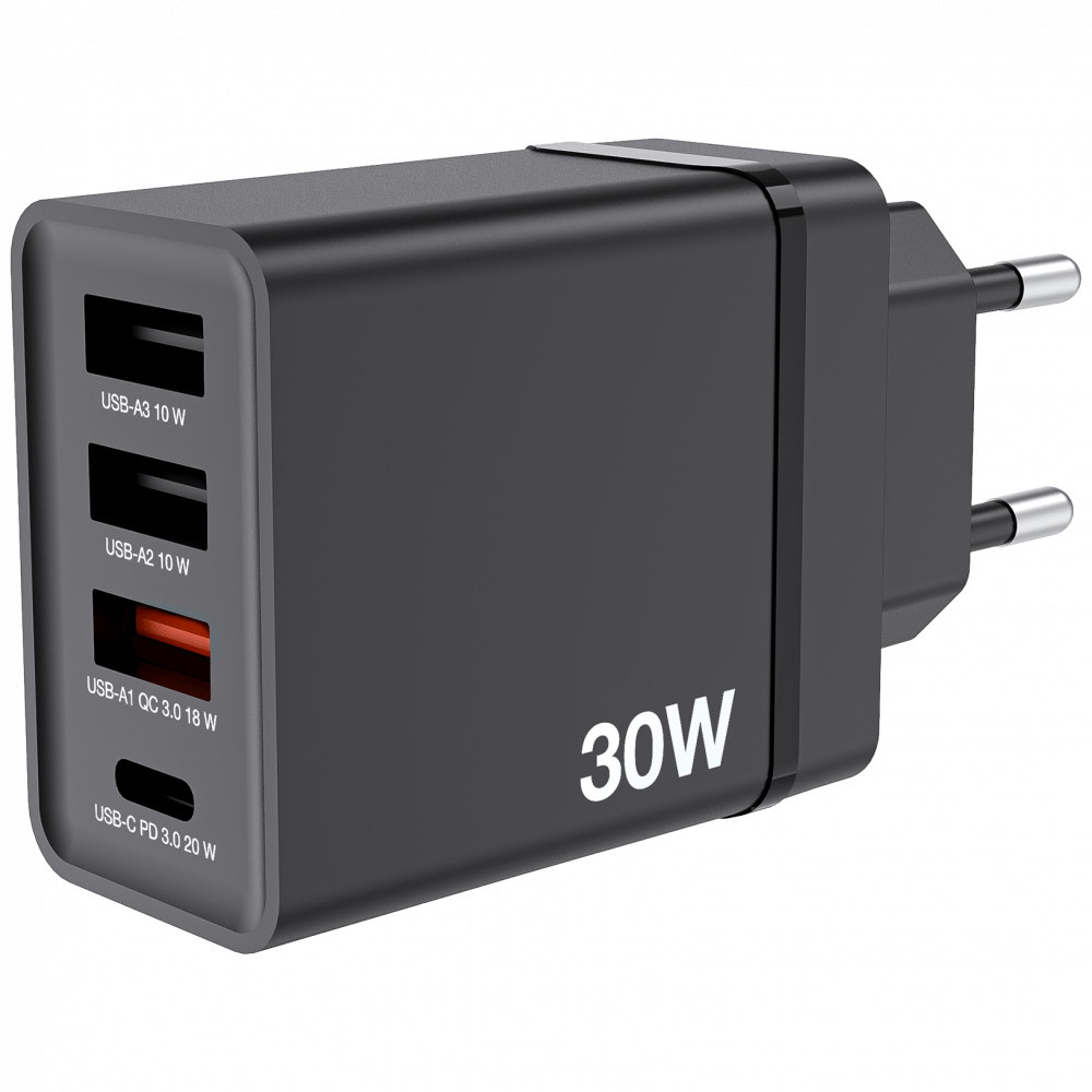 VERBATIM 49700 CHR-30EU1 USB-CHARGER 30W BLACK