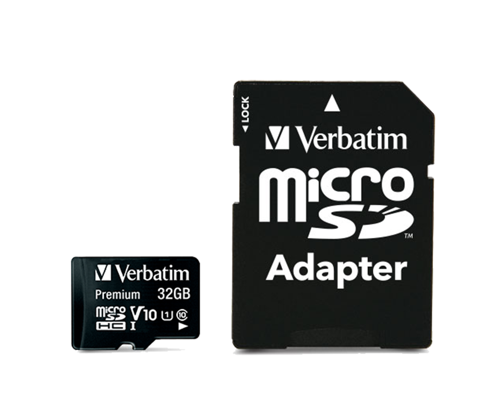 VERBATIM 44083 - 32GB 90MB/S PREMIUM U1 MICRO SDHC CLASS 10 (INC ADAPTOR)