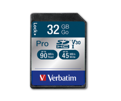 VERBATIM 47021 - 32GB PRO U3 SDHC CLASS 10 UHS-I (90MB/sn. - 45MB/sn.)