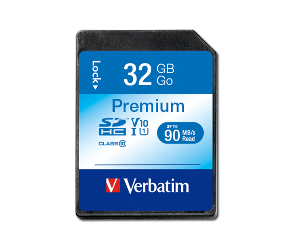 VERBATIM 43963 - 32GB 80MB/S PREMIUM U1 SDHC SD CARD CLASS 10