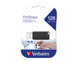 VERBATIM 49071 - 128GB PINSTRIPE USB 2.0 DRIVE