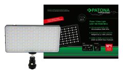 PATONA 4290 PREMIUM LED RGB Photo and Video light with 160 adjustable RGB LEDs and 3 scenes