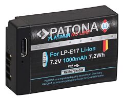 PATONA 1352 Platinum Battery with USB-C Input f. Canon LP-E17