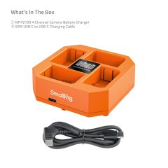 SmallRig 4839 NP-FZ100   4 Kanallı Kamera Pil Şarj Cihazı
