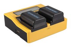 PATONA 7525 DUAL LCD USB CHARGER FOR NP-F970