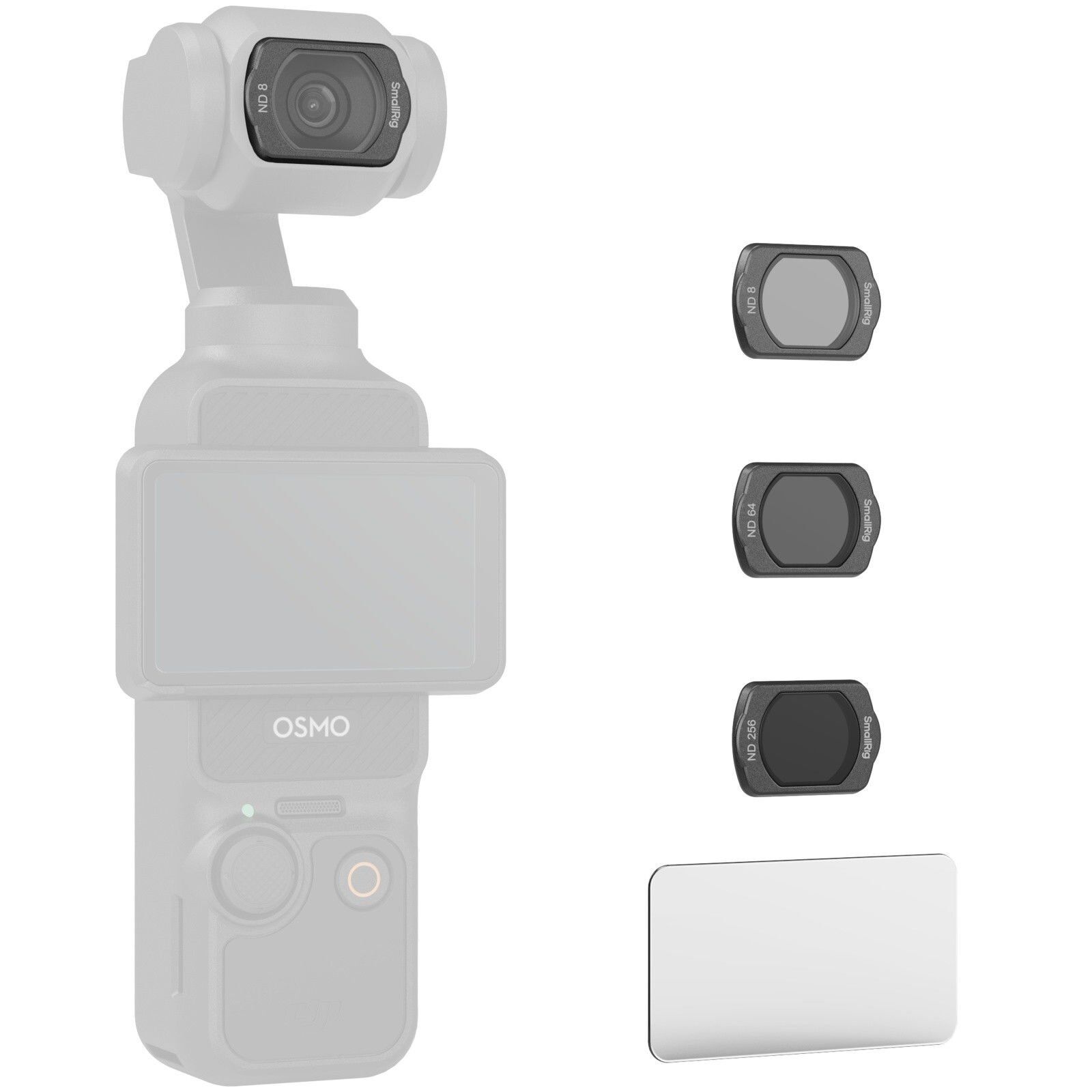 SmallRig 4774 DJI Osmo Pocket 3  için  ND8 /  ND64 / ND256 / Ekran Koruyucu Filtre Seti