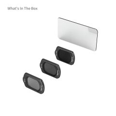SmallRig 4774 DJI Osmo Pocket 3  için  ND8 /  ND64 / ND256 / Ekran Koruyucu Filtre Seti