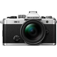 OLYMPUS OM SYSTEM OM-3 BODY SILVER + 12-45mm F4 PRO Kıt  V210051SW000