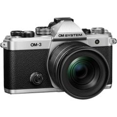 OLYMPUS OM SYSTEM OM-3 BODY SILVER + 12-45mm F4 PRO Kıt  V210051SW000