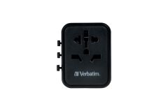 VERBATIM 49544 - UTA-02 UNIVERSAL TRAVEL ADAPTER PD20W / QC / 1xUSB / 1xType-C