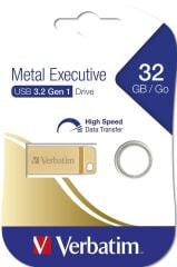 VERBATIM 99105 - 32GB METAL EXECUTIVE USB 3.2 GEN 1 GOLD DRIVE