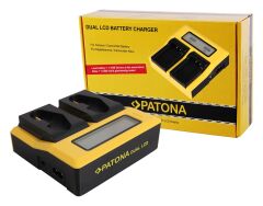 PATONA 7686 DUAL LCD USB CHARGER FOR CANON LP-E4 LP-E19