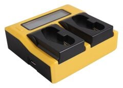 PATONA 7686 DUAL LCD USB CHARGER FOR CANON LP-E4 LP-E19