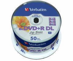 VERBATIM 97693 - DVD+R DL 8.5GB 8X PRINTABLE 50PK SPL