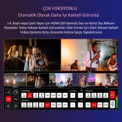 FEELWORLD L4 Çoklu Kamera Video Mikseri  10.1''Dokunmatik Ekran