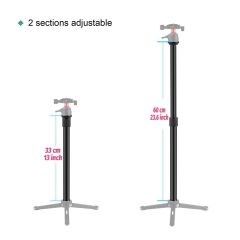 Andoer D10189 Aluminum Alaşımlı Kelepçeli Uzatma Monopotu