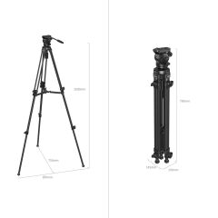 SmallRig AD-50 4685 Hafif Video Karbon Fiber Tripod