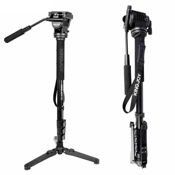 KINGJOY MP208F Monopod + VT-1510 Video Kamera Tripod Başlığı + M3 360° Dönebilen Monopod Tabanı
