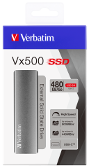 VERBATIM 47443 - 480GB VX500 USB 3.2 GEN 2 EXTERNAL SSD (Okuma 500MB/sn. - Yazma 440MB/sn.)