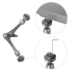 SmallRig 4489 HawkLock H21 Hızlı Çıkarma Rozet Sihirli Kol (11'')