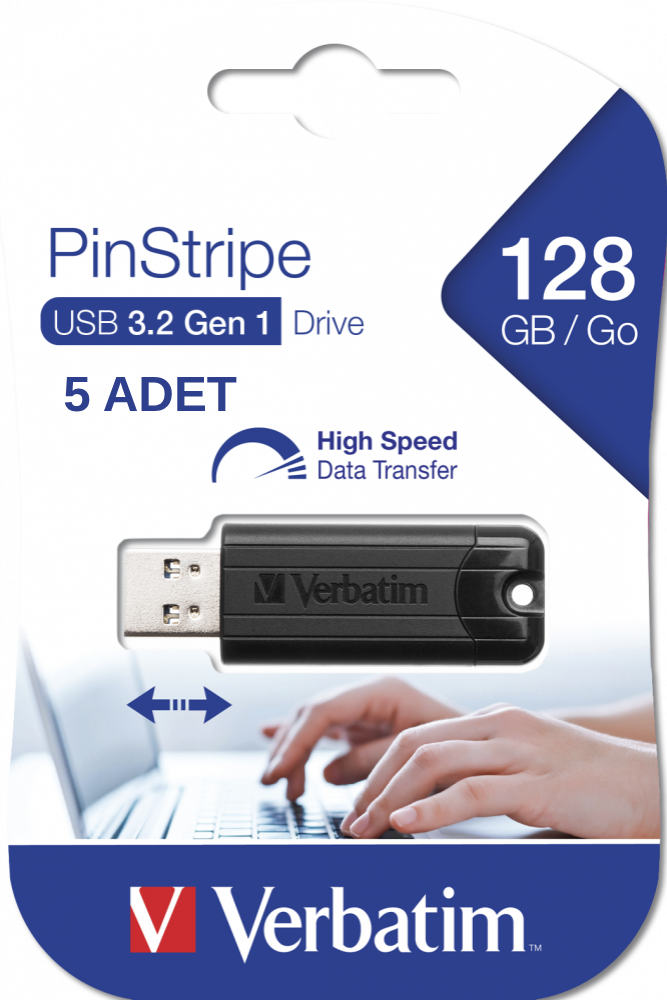 VERBATIM 49319 - 128GB USB 3.0 DRIVE STORE NO GO 5 ADET