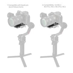SmallRig 4638 DJI RS 2 / RSC 2 / RS3 / RS 3 Pro / RS 4 / RS 4 Pro için HawkLock H38 Manfrotto Hızlı Çıkarma Plakası