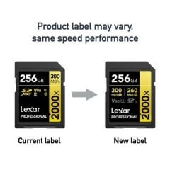 Lexar 256GB 2000x Professional SDXC RDR UII Hafıza Kartı