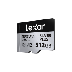 Lexar 512GB UHS-I microSDXC V30 4K Silver Plus Professional Hafıza Kartı