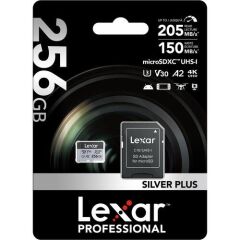 Lexar 128GB UHS-I microSDXC V30 Silver Plus Professional Hafıza Kartı