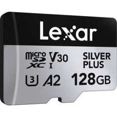 Lexar 128GB UHS-I microSDXC V30 Silver Plus Professional Hafıza Kartı
