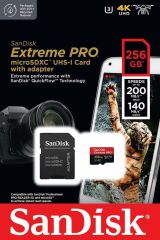 SanDisk 256GB Extreme Pro MicroSDXC Hafıza Kartı (200mbs)