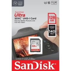 Sandisk Ultra 128GB 140mb/s SDXC Hafıza Kartı