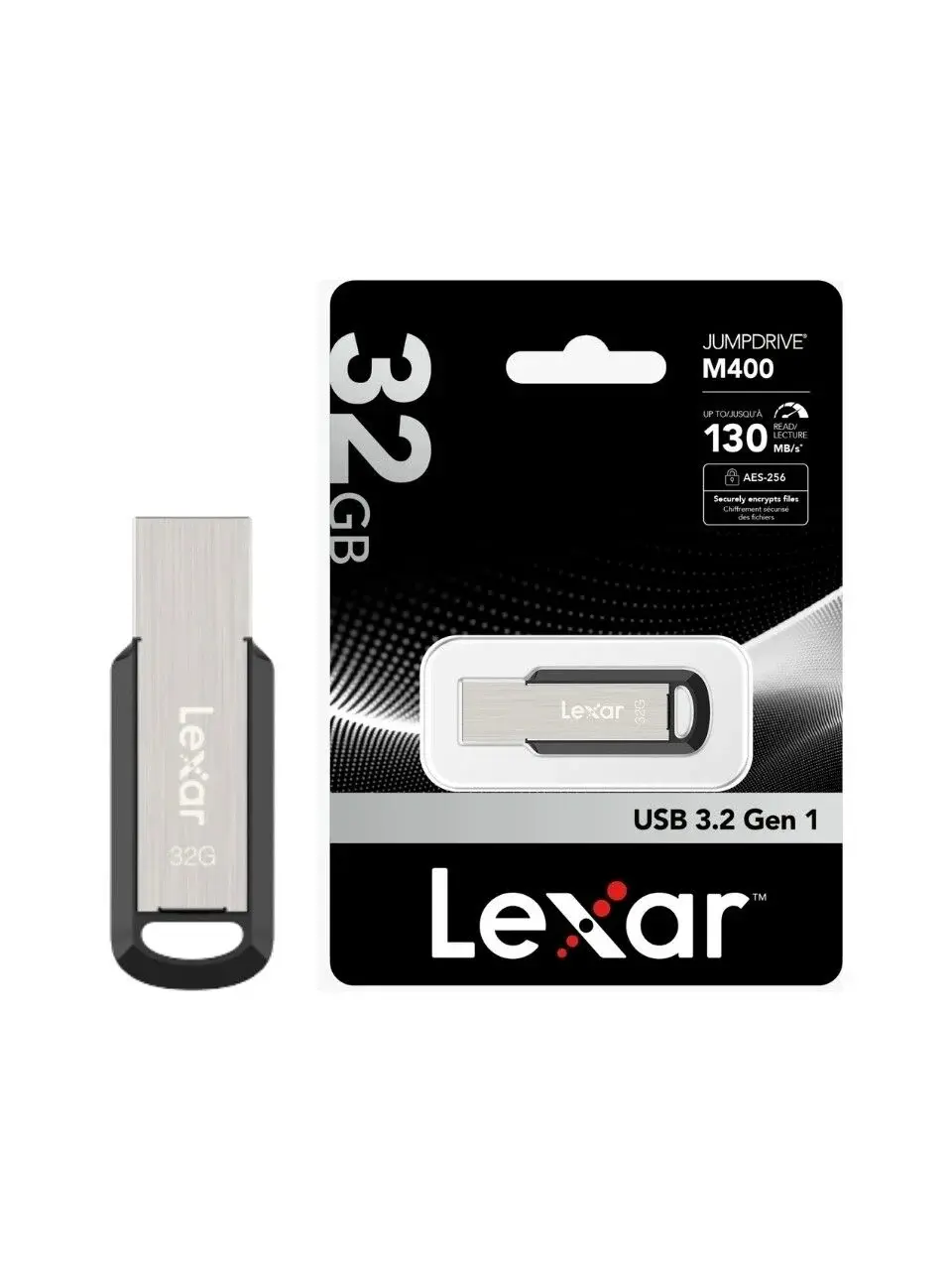 Lexar M400 Metal 32GB USB 3.2 Gen1 Flash Bellek USB Bellek 130MB/S Metal Tasarım