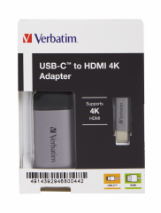 VERBATIM 49143 - USB-C TO HDMI 4K ADAPTER - USB 3.1 GEN 1 / HDMI 10cm CABLE