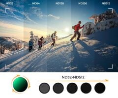 K&F ND32-512  DJI Osmo Action 5 Pro/Osmo Action 4/Osmo Action 3 ile Uyumlu Değişken Filtre