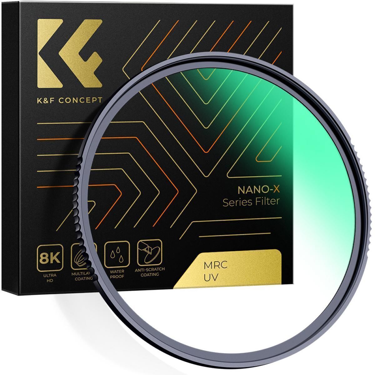 K&F Concept 72mm NANO-X MCR MC-UV 28 Çok Katmanlı Kaplamaya sahip  Koruma Filtresi 8K Ultra HD