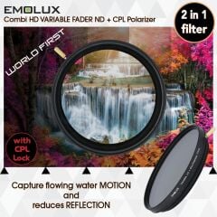 Emolux 82mm 2 in 1 Variable ND 2-400 + Circular Polarize Filtre