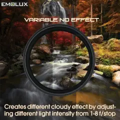 Emolux 82mm 2 in 1 Variable ND 2-400 + Circular Polarize Filtre