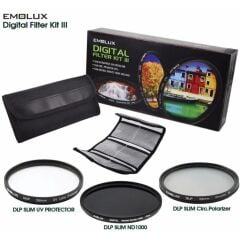 Emolux 77mm Çantalı 3'lü Filtre Seti